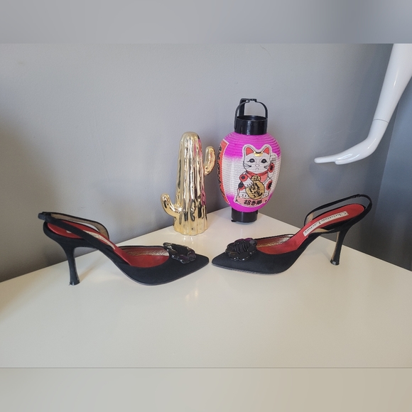 Christian LaCroix Vintage Slingback Heels, GUC, Size 38 - Picture 5 of 9